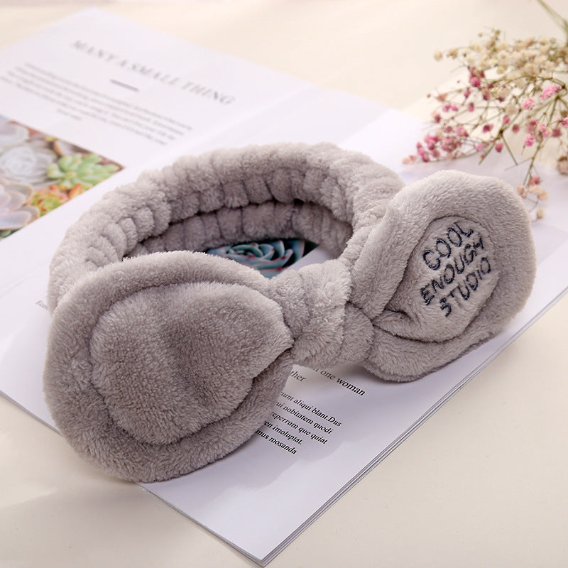 Cute Korean Style Plush Bow Hairband Women Cute Korean Style Plush Bow Hairband Women